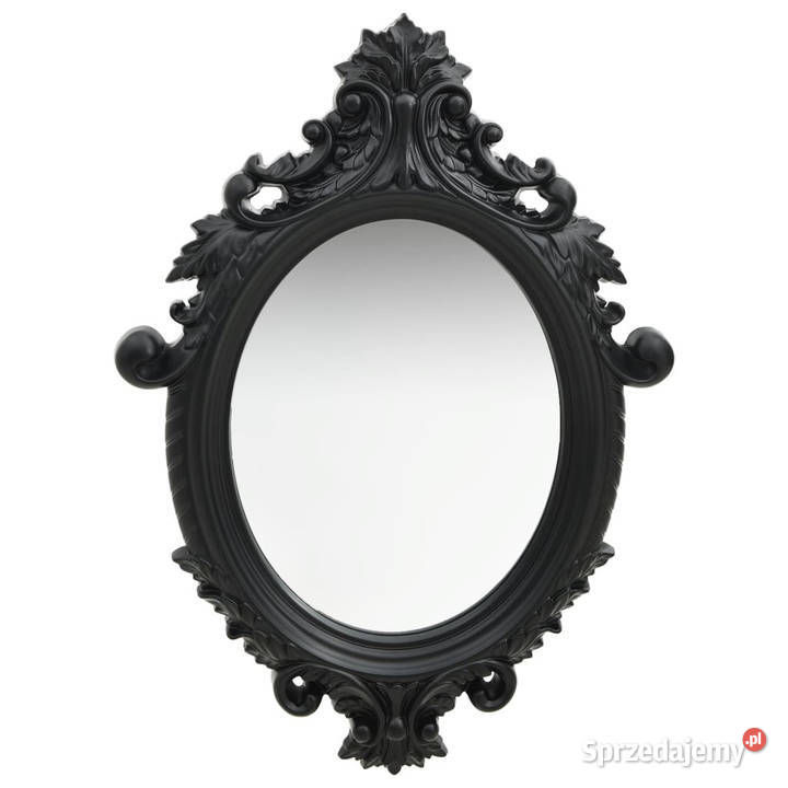 Lustro ścienne w ozdobnej ramie 56x76 czarne