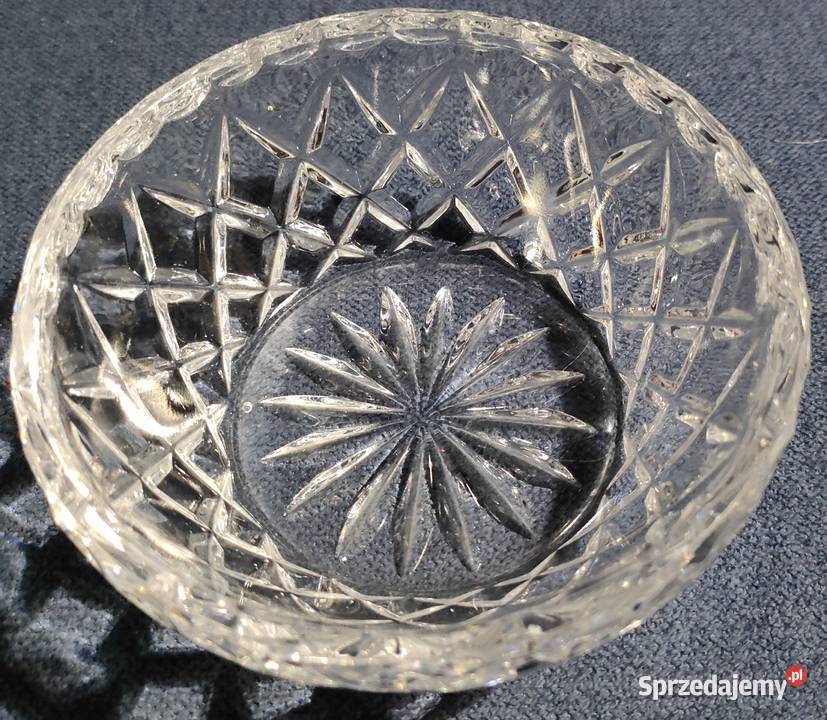 Zestaw szkła kryształowego miseczki patera i