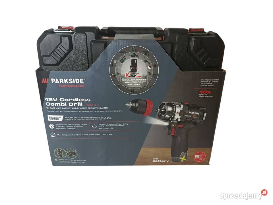 Wiertarkowkrętarka udarowa PARKSIDE 12V Katowice