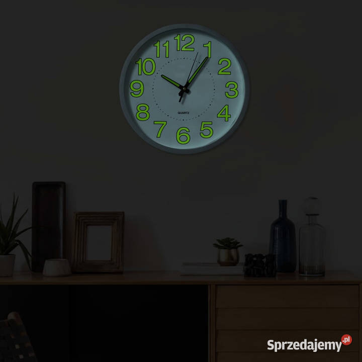 Fluorescencyjny zegar ścienny biały 30 WM325167 mazowieckie Warszawa sprzedam