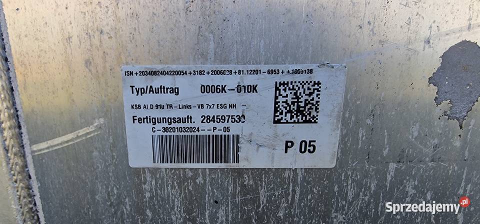 MAN TGX ZBIORNIK PALIWA 910L LITRÓW LEWY Zbiorniki Bieleń
