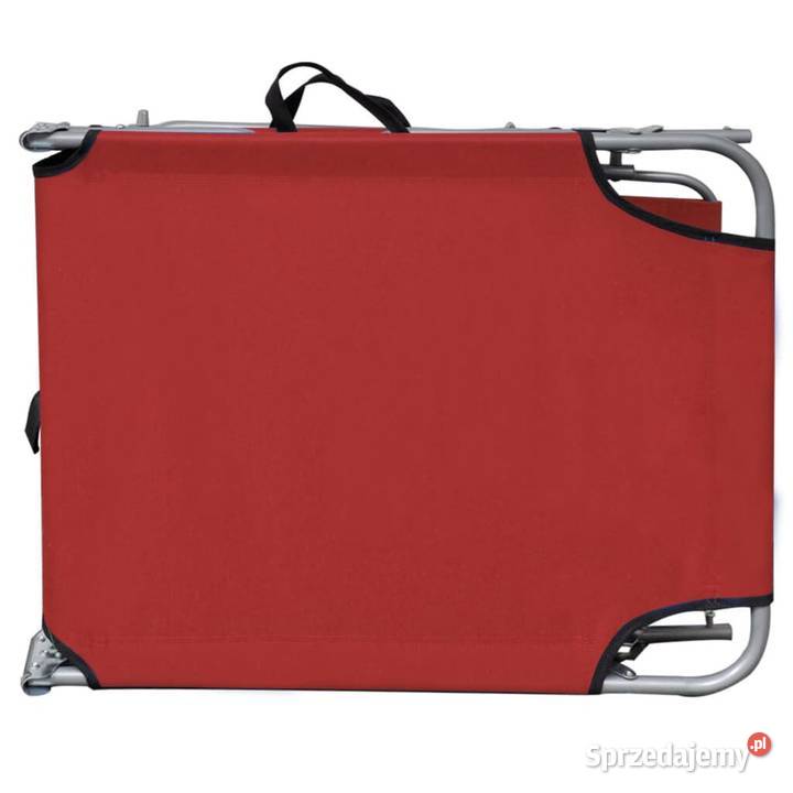 vidaXL Składany leżak z zadaszeniem czerwony mazowieckie Warszawa sprzedam