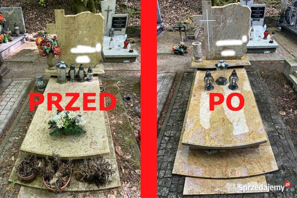 Podnoszenie pomników odnawianie liter układanie Gdynia