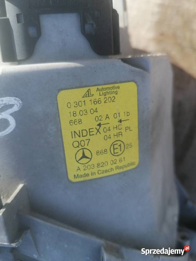 Lampy Przód Kpl Mercedes W203 osobowe Pozostałe lubelskie sprzedam