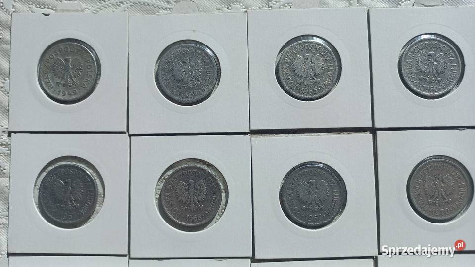 1 złoty PRL wszystkie roczniki aluminiowe Trzebinia sprzedam