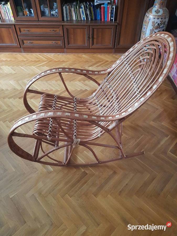 Fotel wiklinowy bujany 60cm Wieliczka