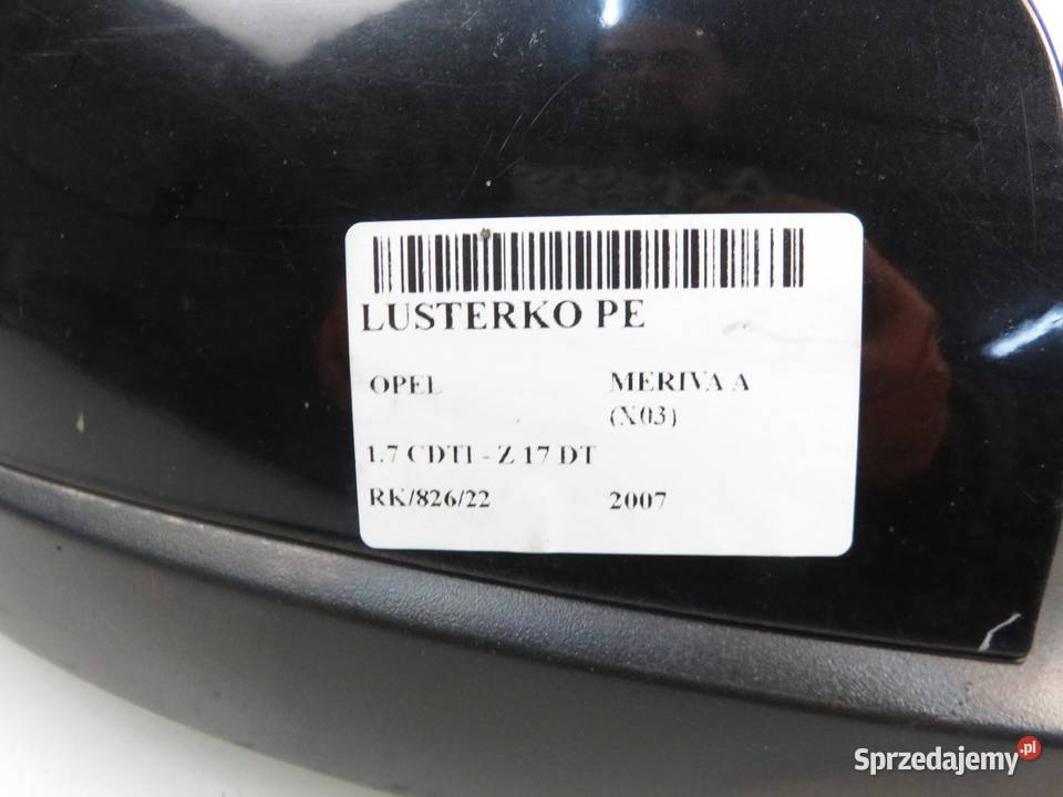 LUSTERKO PRAWE OPEL MERIVA A 93494490 sprzedam