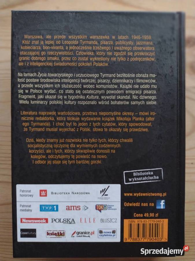 Leopold Tyrmand Życie towarzyskie i uczuciowe Warszawa sprzedam