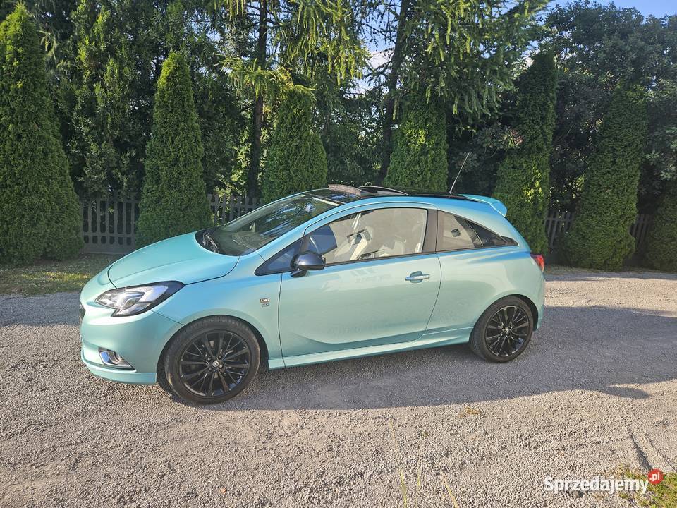 Opel Corsa E 14 turbo benzyna panorama dach full Myszków