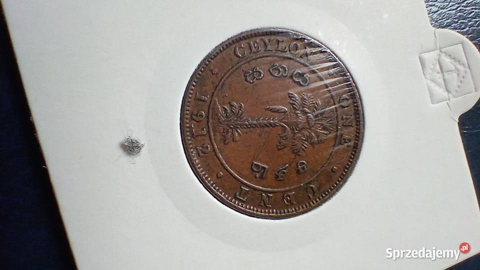 Stare monety 1 cent 1912 Cejlon Lesko