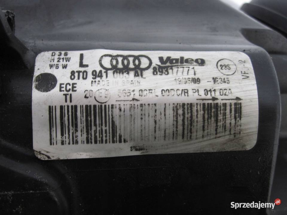 AUDI A5 S5 8T lampa lewa przód 8T0941004AL