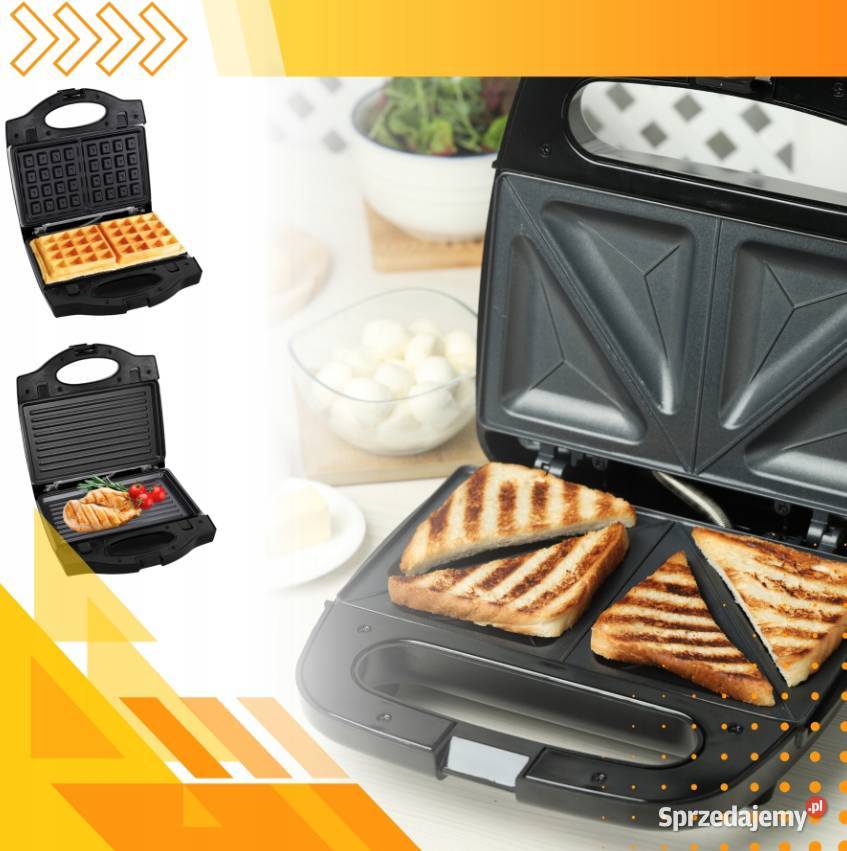 OPIEKACZ TOSTER GOFROWNICA GRILL 3w1 DO KANAPEK