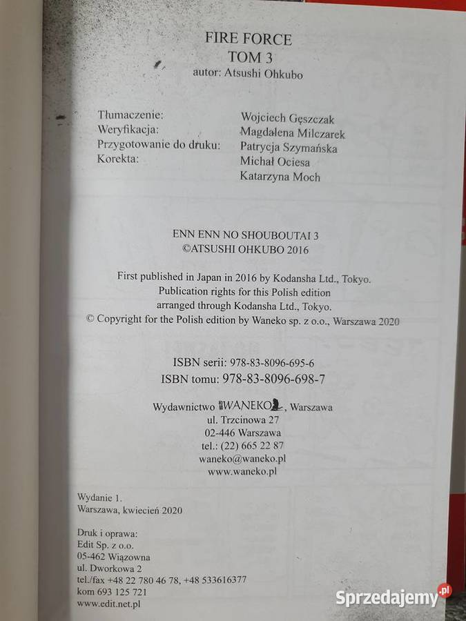 Fire Force zestaw 2 tomów wydanie 1 2020 Gdynia