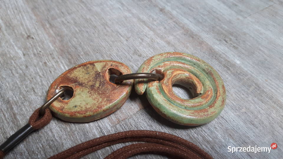Naszyjnik ceramiczny ręcznie wykonany Otwock