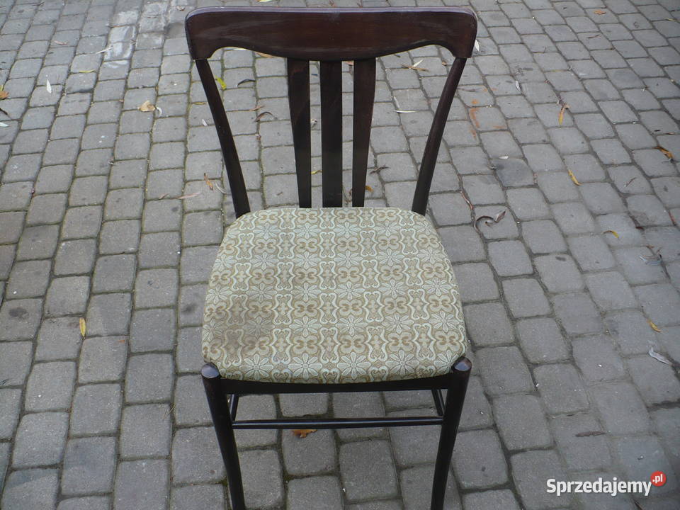 krzesła RADOMSKO 4 sztuk INNE Z EPOKI stół łódzkie Poświętne