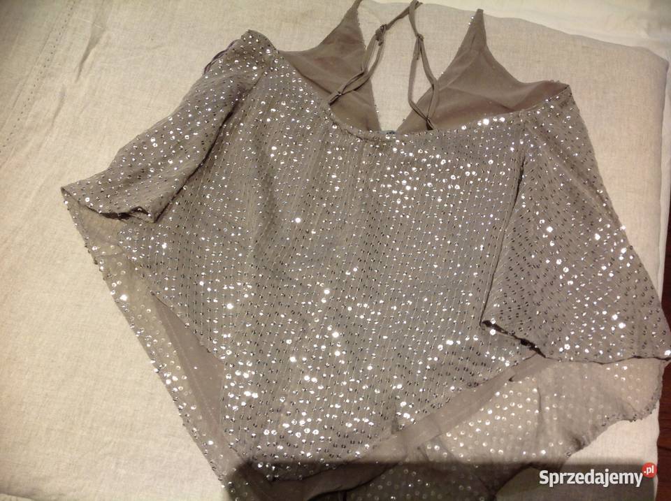 Crop Top damski ZARA S cekiny Nowy Nowa Sól sprzedam