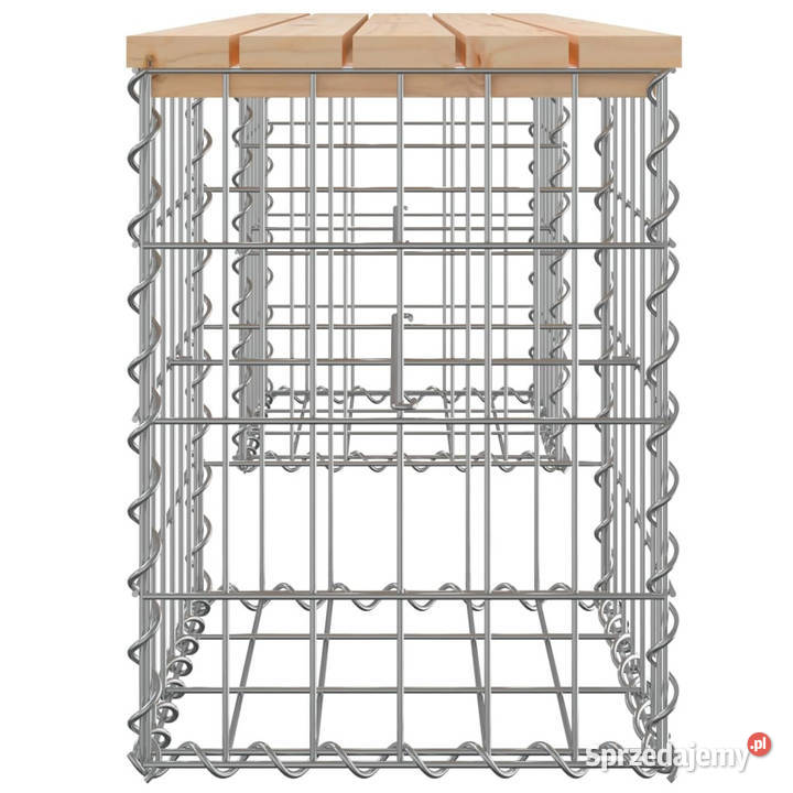 Ławka ogrodowa gabion 103x31x42 lite drewno sprzedam