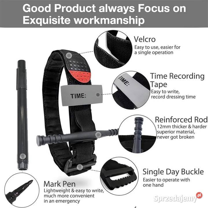 Stazy taktyczne opaska uciskowa 75 i 95