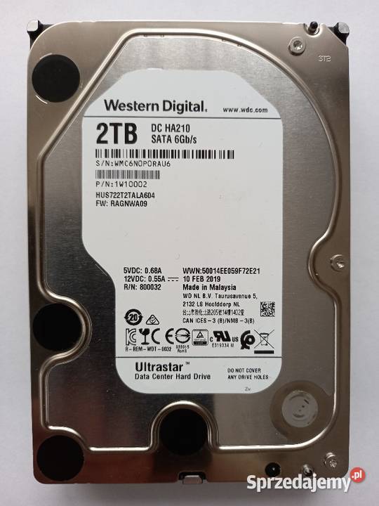 Western Digital 2TB SATA 35 DC HA210 7200RPM lubelskie Tomaszów Lubelski