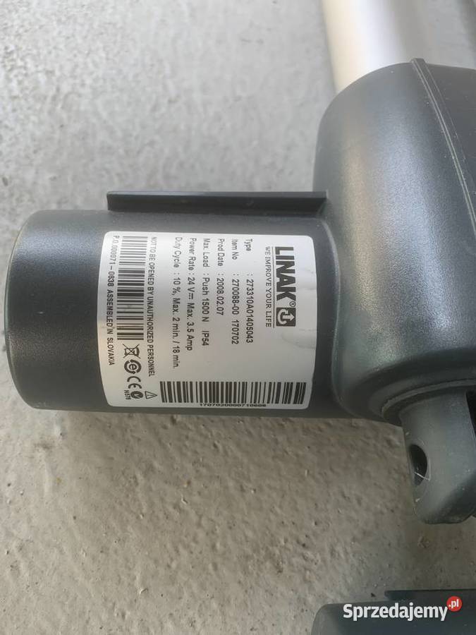 Siłownik elektryczny LINAK 24V do łóżka Kalety
