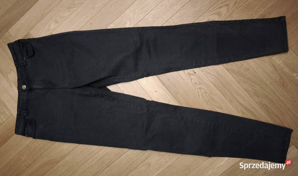 ciemnoszare jeansy slim fit Długie Gdańsk