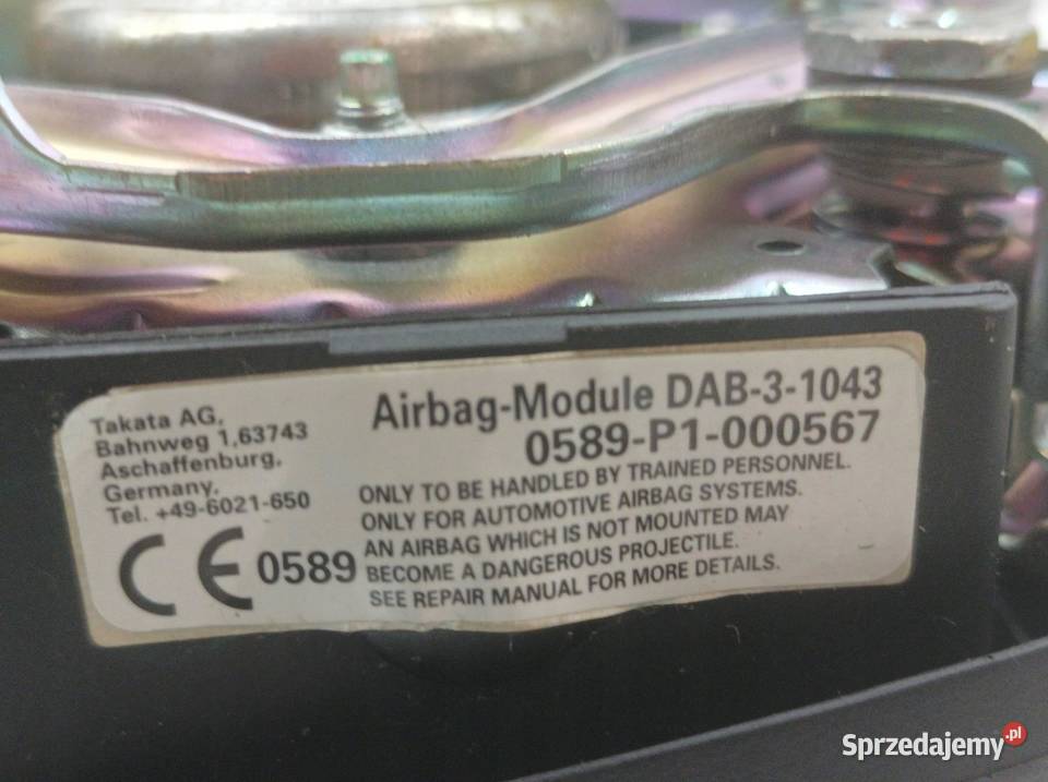 PODUSZKA POWIETRZNA AIRBAG KIEROWCY KIEROWNICY Poduszki powietrzne