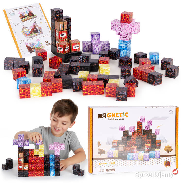 Klocki magnetyczne konstrukcyjne dzieci zestaw opolskie Smogorzów