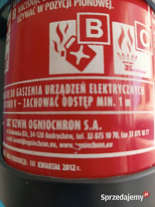 Gaśnica samochodowa prod 2012 minął termin sprzedam