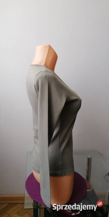 DAMSKA BLUZKA W KOLORZE KHAKI DŁUGI RĘKAW R L