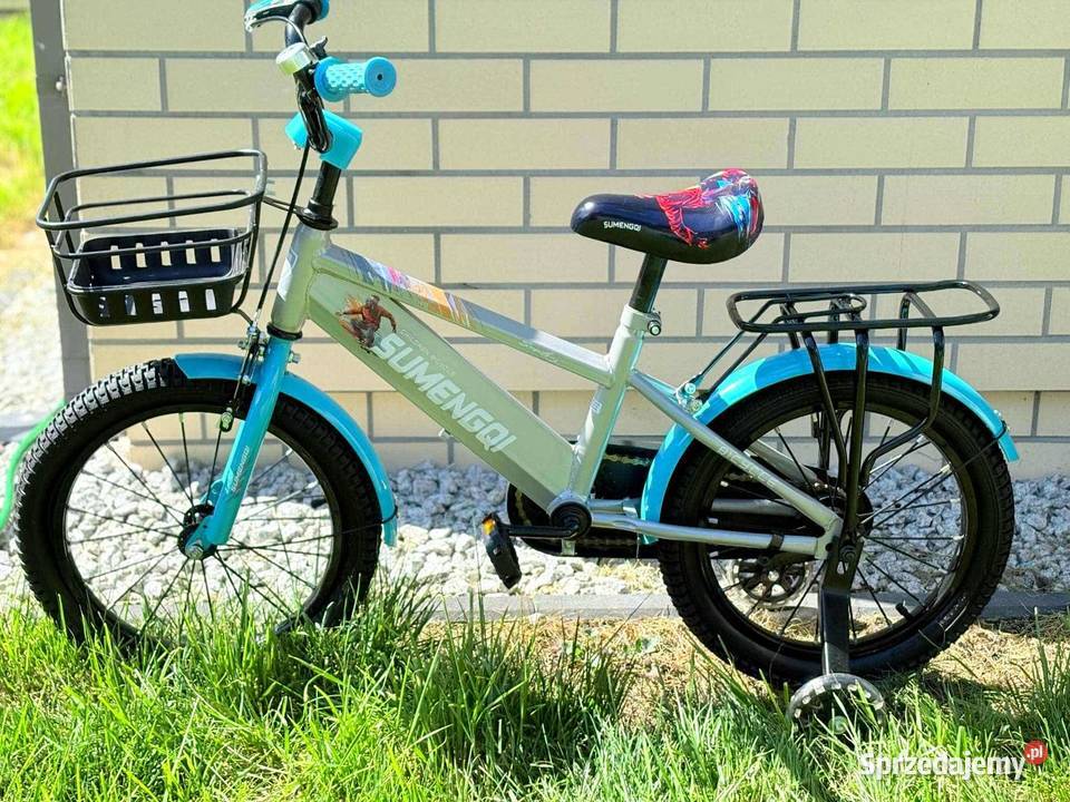 Rowerek 16 sumenqui srebrny czerwony turkusowy Szczecin