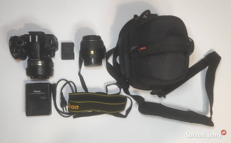 Zestaw Nikon D3200 obiektyw f18 35 mm i torba Dębica