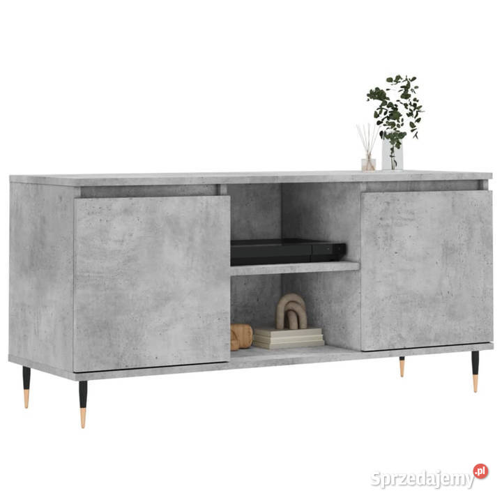 Szafka pod TV szarość betonu 104x35x50 WM827008 mazowieckie Warszawa sprzedam