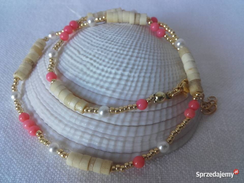 Naszyjnik koral perła swarovski mazowieckie