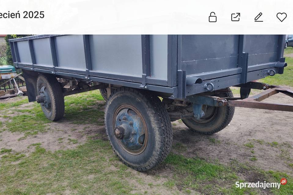 Przyczepa rolnicza sztywna burty ocynk łódzkie Ozorków