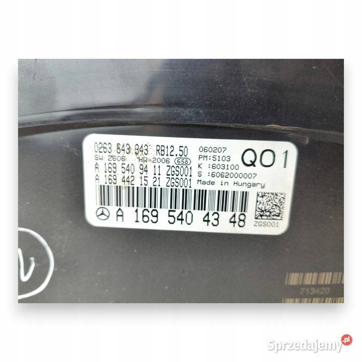 LICZNIK ZEGARY A1695404348 Mercedes W169 20 CDI Chełm
