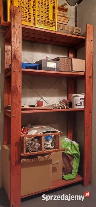 Regał drewniany do garażu piwnicy Regały małopolskie Kraków