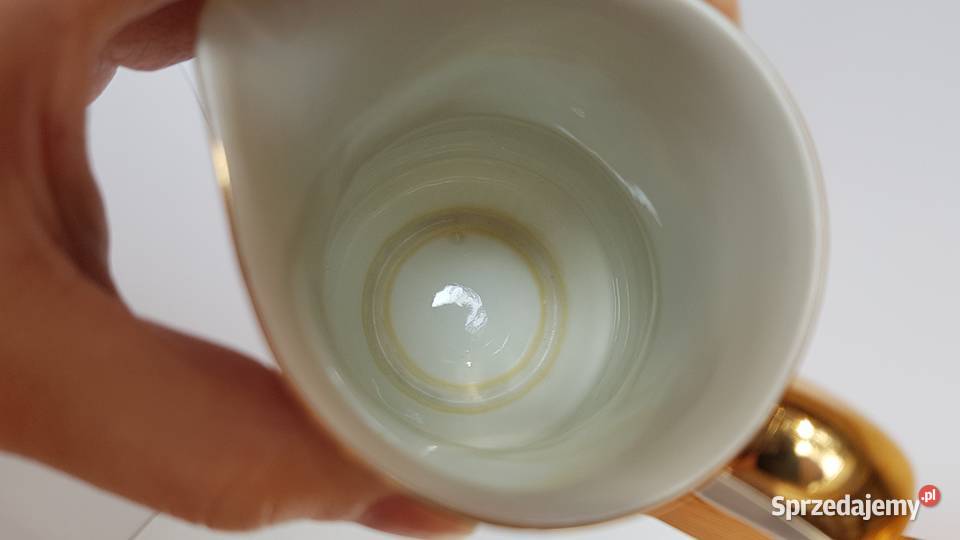 Porcelanowy mlecznik i cukiernica fason Ada Dąbrowa Górnicza