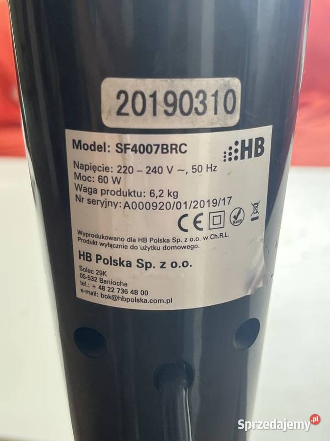 Wentylator stojący HB Warszawa