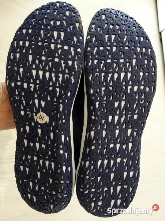 Buty Skórzane Naturalna Skóra Granatowe Łomża