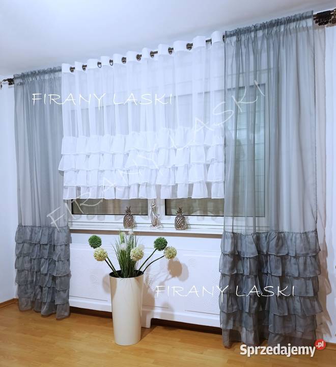 Firana 400x130 firanka do salonu pokoju falbanki Oborniki Śląskie