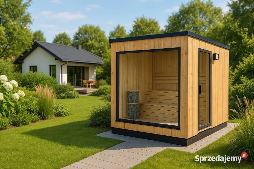 Nowoczesna sauna ogrodowa 220x220 projekt Sauny Tarnów
