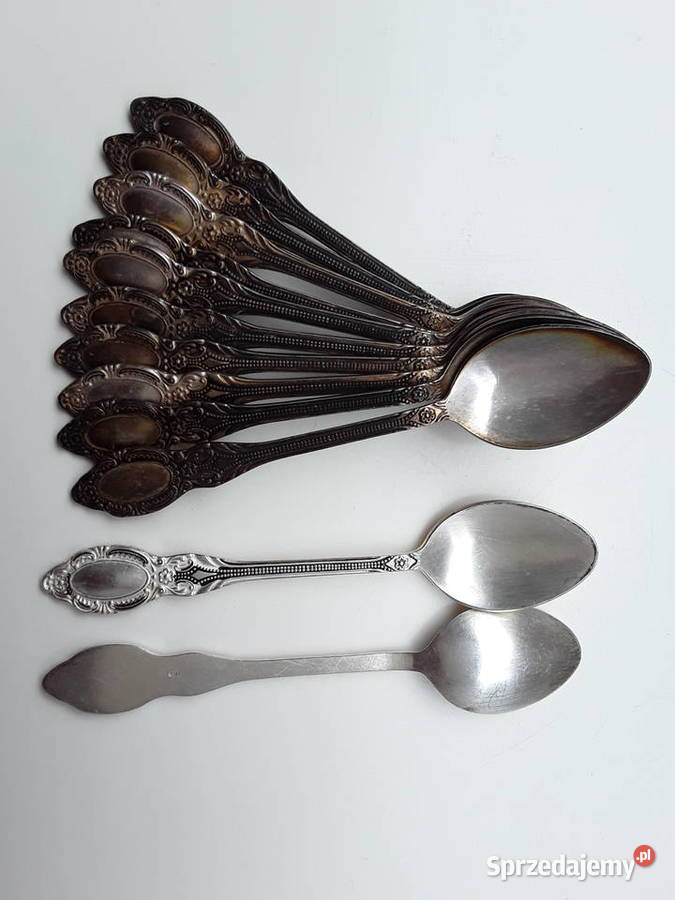 12 łyżeczek platerowanych 14 z końcówki czasów mazowieckie