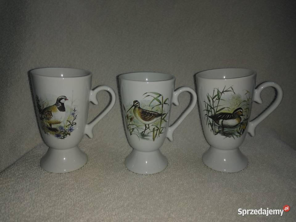 Porcelanowe kubki z ptakami Nowa Karczma