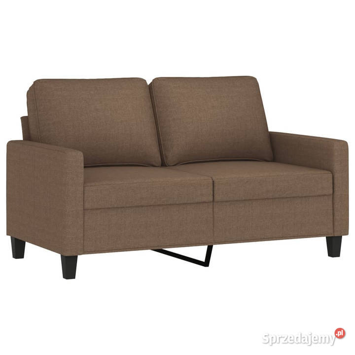 Sofa 2osobowa brązowa 120 tapicerowana tkaniną Warszawa