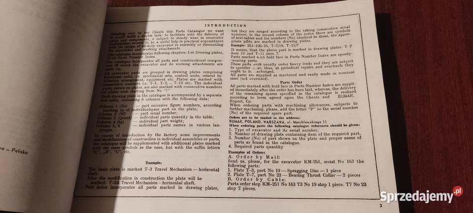 Waryński 251 katalog części Stalowa Wola