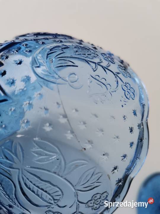 Stary niebieski pucharek Medaliony 2 sztuki HSG śląskie Katowice