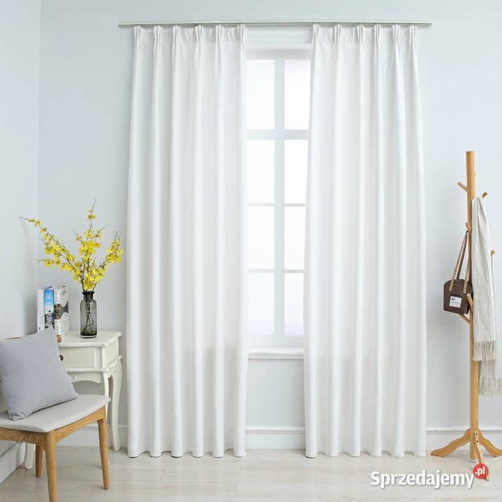 Zasłony zaciemniające z haczykami 2 złamana biel lubuskie Żary
