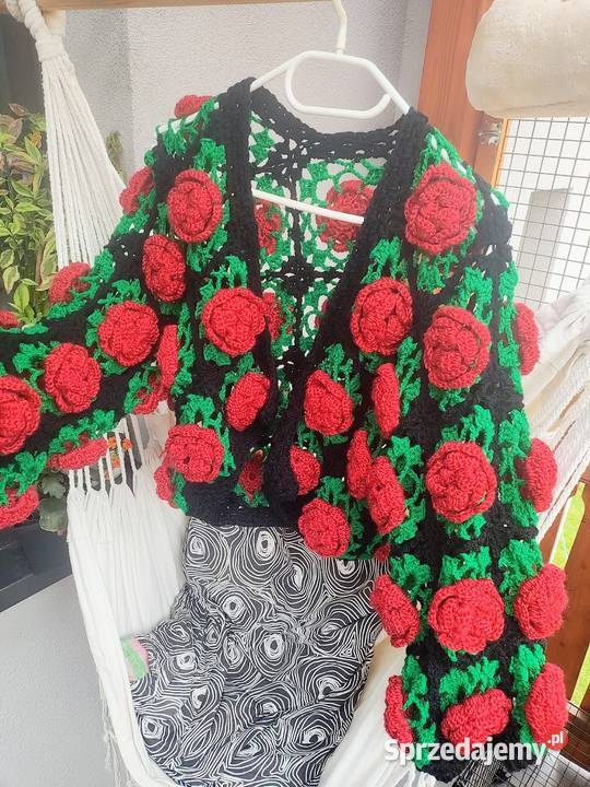Sweterek unikat czarny śląskie