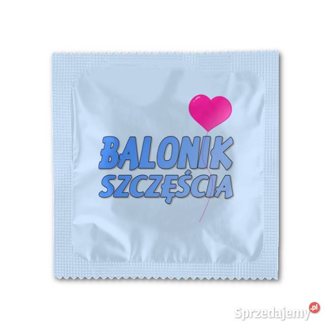 Balonik szczęścia - prezerwatywa z nadrukiem