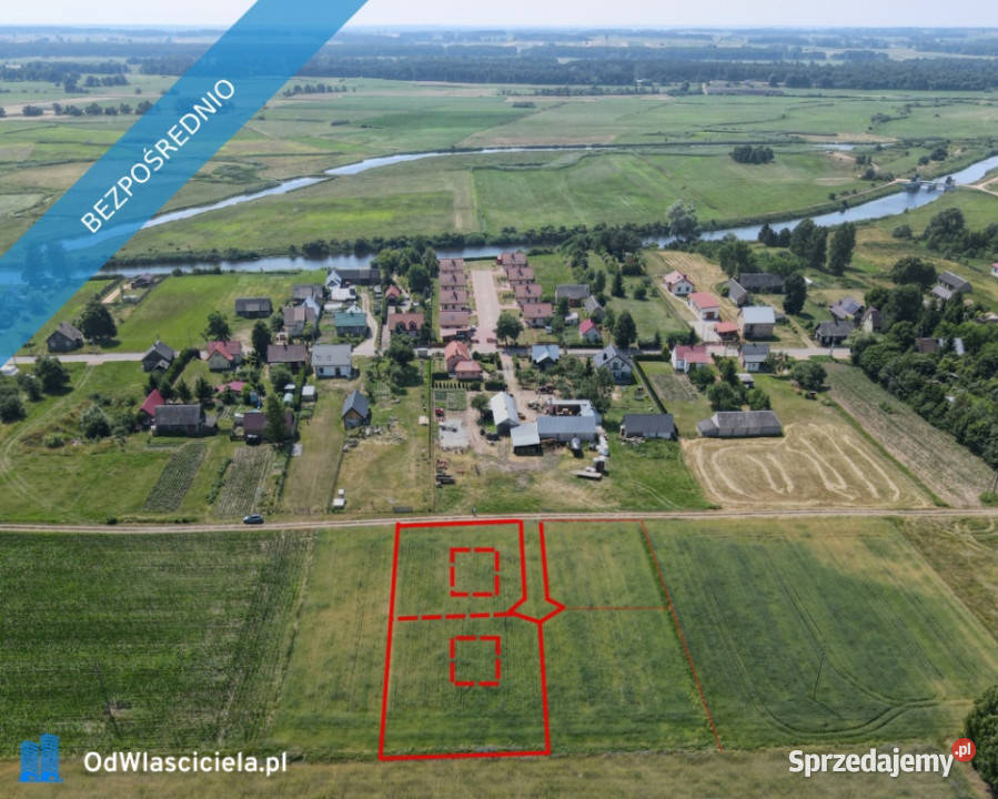 Działka 2300 m2 z WZ na 1 2 Domy Góra Narwią